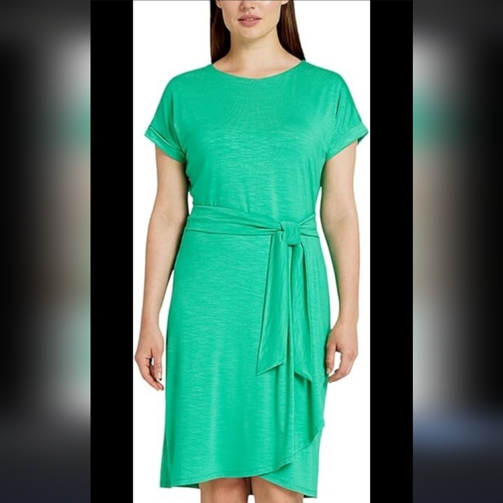 Chaps Vibrant Green Midi Dress